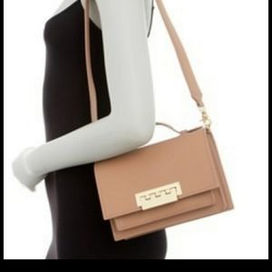 ZAC Zac Posen Earthette Leather Accordian Shoulder